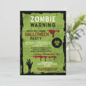 Zombie Apocalypse Party Graveyard Halloween Kaart (Staand voorkant)