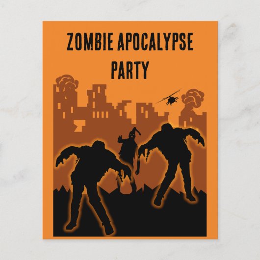Zombie Apocalypse Party Uitnodigen Flyer (Voorkant)