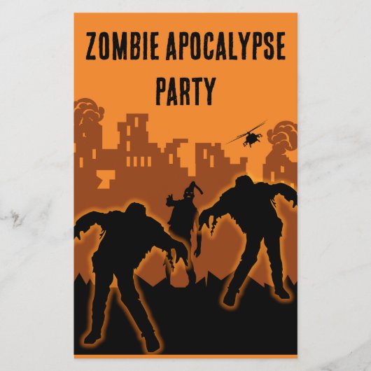 Zombie Apocalypse Party Uitnodigen Flyer (Voorkant)