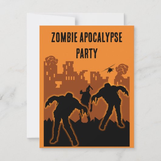 Zombie Apocalypse Party Uitnodigen Kaart (Voorkant)