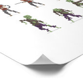 Zombie Apocalypse Pixel Poster met 8 bits (Hoek)