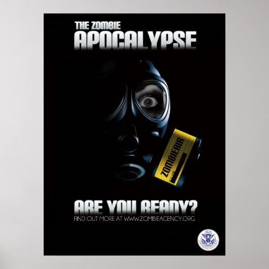 Zombie Apocalypse Poster - Ben je er klaar voor? (Voorkant)