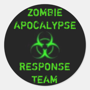 Zombie Apocalypse reactie team groen Ronde Sticker