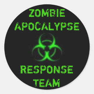 Zombie Apocalypse reactie team groen Ronde Sticker