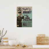  Zombie Apocalypse Recrugement Poster (Keuken)
