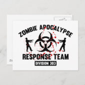 Zombie Apocalypse Response Team Briefkaart (Voorkant / Achterkant)