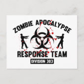 Zombie Apocalypse Response Team Briefkaart (Voorkant)