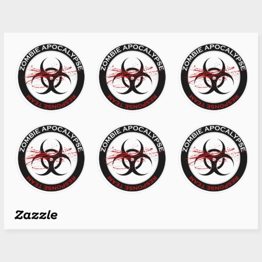 Zombie Apocalypse Response Team Stickers (Vel)