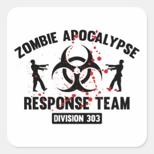 Zombie Apocalypse Response Team Vierkante Sticker