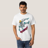 Zombie Apocalypse Skateboarder Heren T-Shirt (Voorkant volledig)