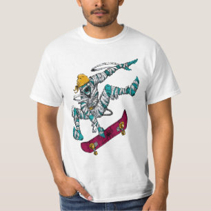 Zombie Apocalypse Skateboarder Heren T-Shirt
