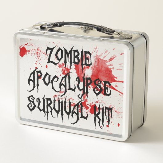 Zombie Apocalypse Survival Kit Bloed geplateerd (Achterkant)