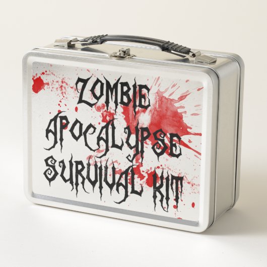 Zombie Apocalypse Survival Kit Bloed geplateerd (Voorkant)