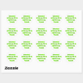 Zombie Apocalypse Survival Team in Groen Ronde Sticker (Vel)
