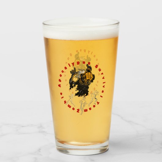 Zombie Apocalypse Survival Team kan je overleven Glas (Voorkant gevuld)