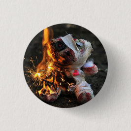 Zombie Apocalypse Teddy Bear Ronde Button 3,2 Cm