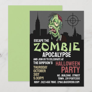 Zombie Apocalypse Thema Escape Room Halloween Kaart