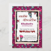 Zombie Apocalypse thema verjaardagsfeestje uitnodi Kaart (Voorkant)