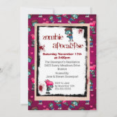 Zombie Apocalypse thema verjaardagsfeestje uitnodi Kaart (Achterkant)