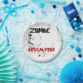 Zombie apocalypse-themafartij papieren bordje (Feest)