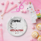 Zombie apocalypse-themafartij papieren bordje (Feest)
