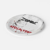 Zombie apocalypse-themafartij papieren bordje (Gekanteld)