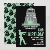 Zombie Apocalypse Theme Escape Room Birthday Party Kaart (Voorkant / Achterkant)