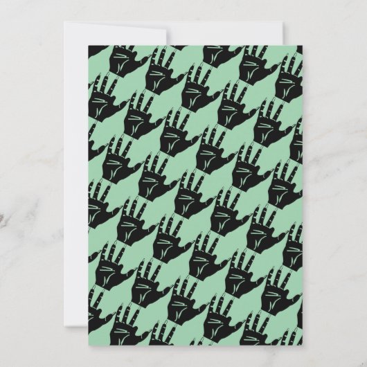 Zombie Apocalypse Theme Escape Room Halloween Kaart (Achterkant)