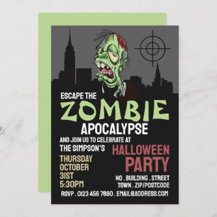 Zombie Apocalypse Theme Escape Room Halloween Kaart