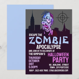 Zombie Apocalypse Theme Escape Room Halloween Kaart