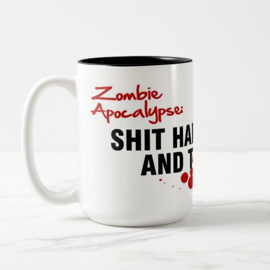 ZOMBIE APOCALYPSE TWEEKLEURIGE KOFFIEMOK (Links)