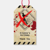 Zombie Apocalypse Verjaardag | Halloween Biohazard Cadeaulabel (Voorkant)