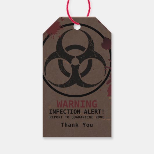 Zombie Apocalypse Verjaardag | Halloween Biohazard Cadeaulabel (Voorkant)