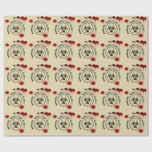 Zombie Apocalypse Verjaardag Halloween Biohazard Cadeaupapier