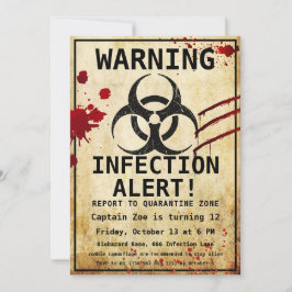 Zombie Apocalypse Verjaardag | Halloween Biohazard Kaart