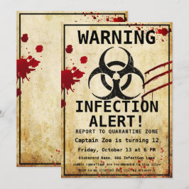 Zombie Apocalypse Verjaardag | Halloween Biohazard Kaart