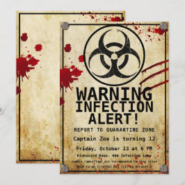 Zombie Apocalypse Verjaardag | Halloween Biohazard Kaart