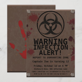 Zombie Apocalypse Verjaardag | Halloween Biohazard Kaart