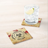 Zombie Apocalypse Verjaardag | Halloween Biohazard Kartonnen Onderzetters (Insitu)