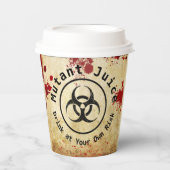 Zombie Apocalypse Verjaardag | Halloween Biohazard Papieren Bekers (Voorkant)