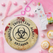 Zombie Apocalypse Verjaardag | Halloween Biohazard Papieren Bordje (Feest)