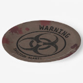Zombie Apocalypse Verjaardag | Halloween Biohazard Papieren Bordje (Gekanteld)