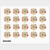 Zombie Apocalypse Verjaardag | Halloween Biohazard Ronde Sticker (Vel)