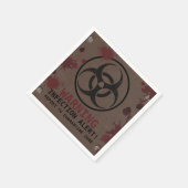 Zombie Apocalypse Verjaardag | Halloween Biohazard Servet (Hoek)