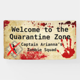 Zombie Apocalypse Verjaardag | Halloween Biohazard Spandoek