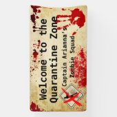 Zombie Apocalypse Verjaardag | Halloween Biohazard Spandoek (Verticaal)