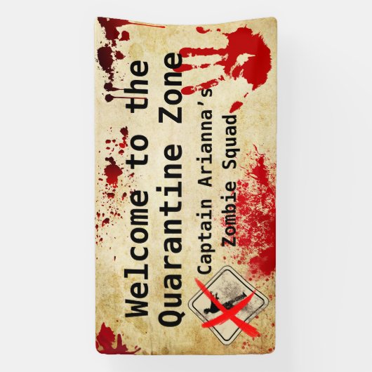 Zombie Apocalypse Verjaardag | Halloween Biohazard Spandoek (Verticaal)