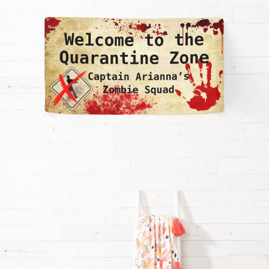 Zombie Apocalypse Verjaardag | Halloween Biohazard Spandoek (Insitu)