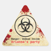 Zombie Apocalypse Verjaardag | Halloween Biohazard Sticker (Voorkant)