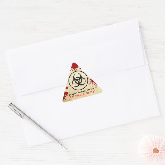Zombie Apocalypse Verjaardag | Halloween Biohazard Sticker (Envelop)